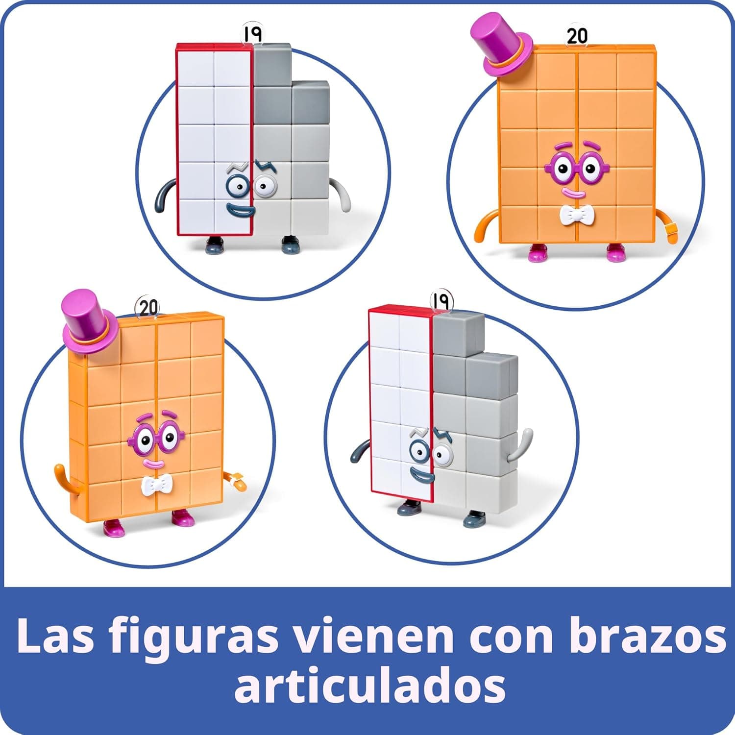 Numberblocks Set de Figuras de Acción, 19 y 20 miniatura 2