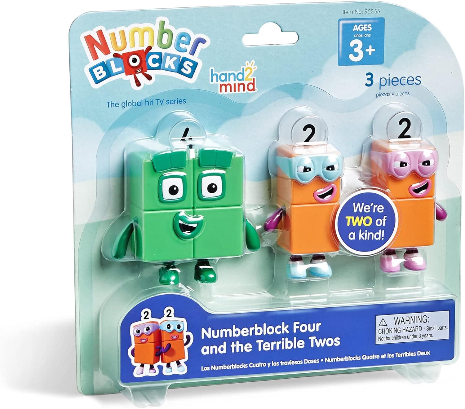 Numberblocks Set de Figuras de Acción, Four and The Terrible Twos