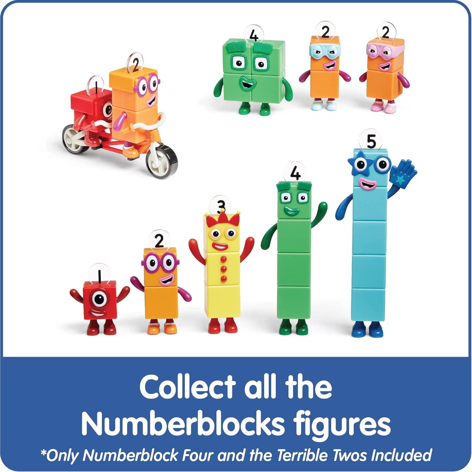 Numberblocks Set de Figuras de Acción, Four and The Terrible Twos miniatura 3