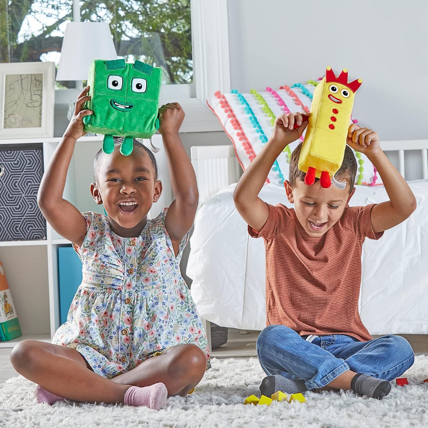Numberblocks Set de peluche, Tres y Cuatro miniatura 4