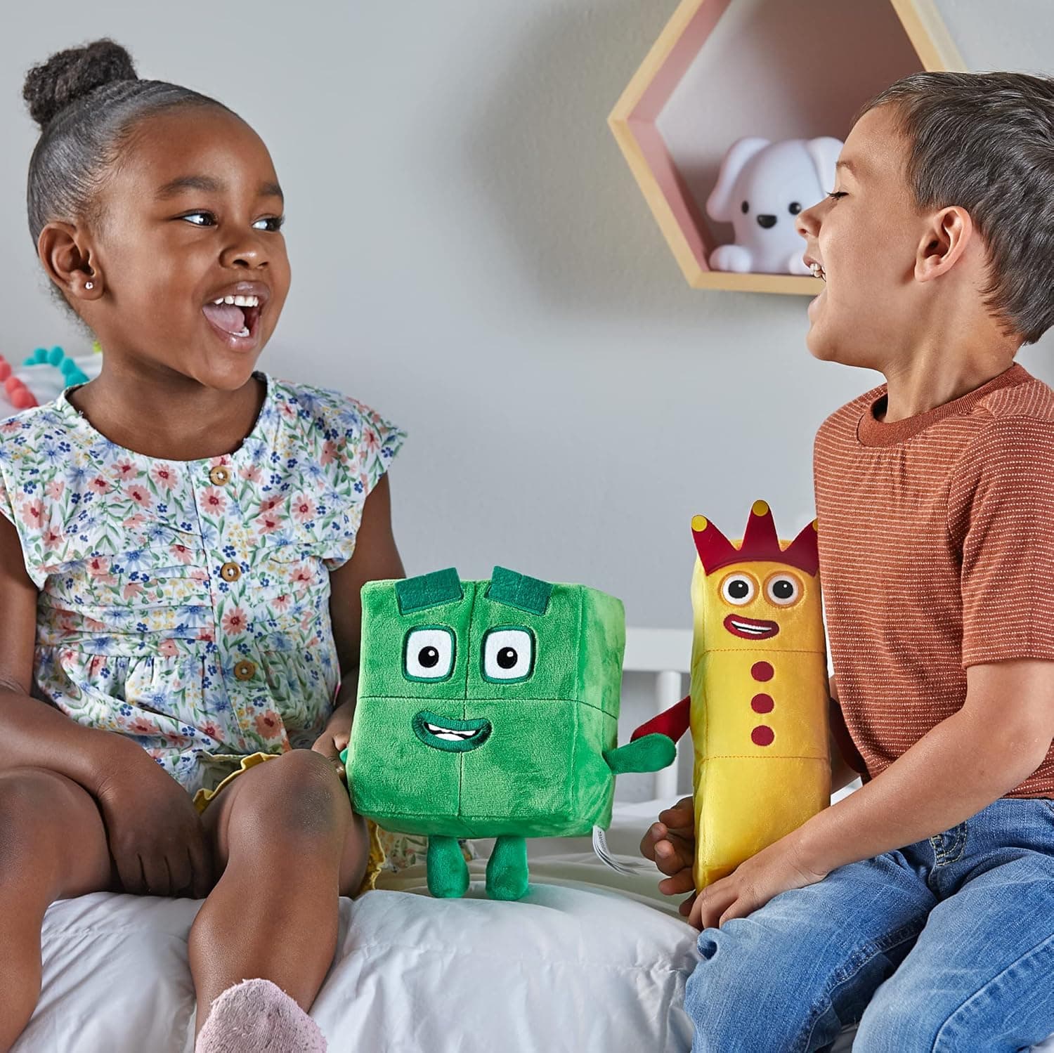Numberblocks Set de peluche, Tres y Cuatro miniatura 2