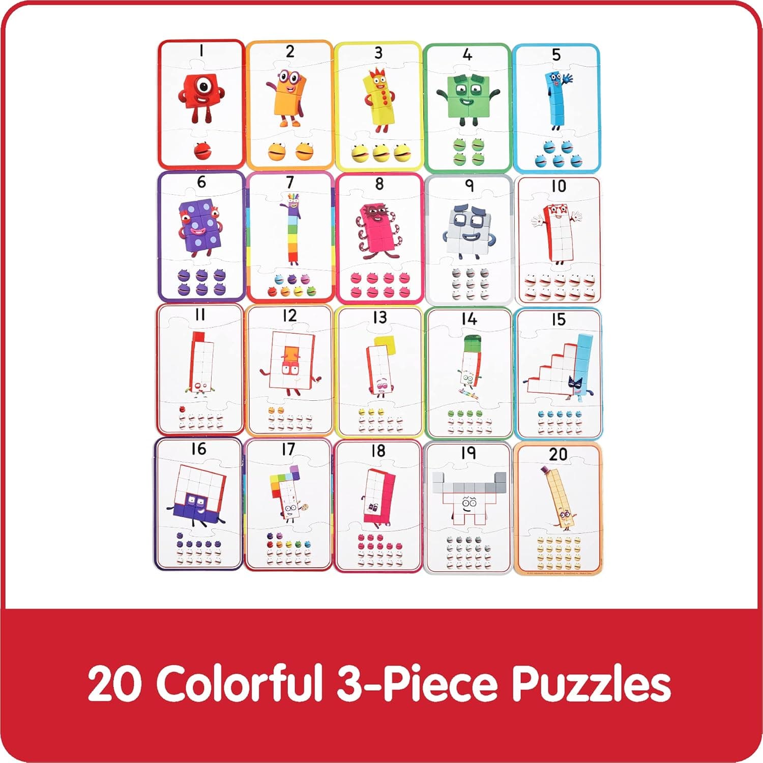 Numberblocks Juego de rompecabezas para contar miniatura 4