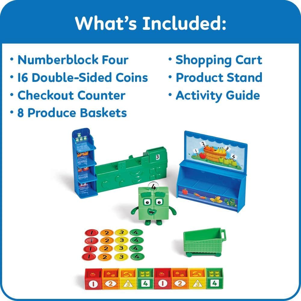 Numberblocks Add It Up Mini Market, Juego de tienda de comestibles miniatura 2