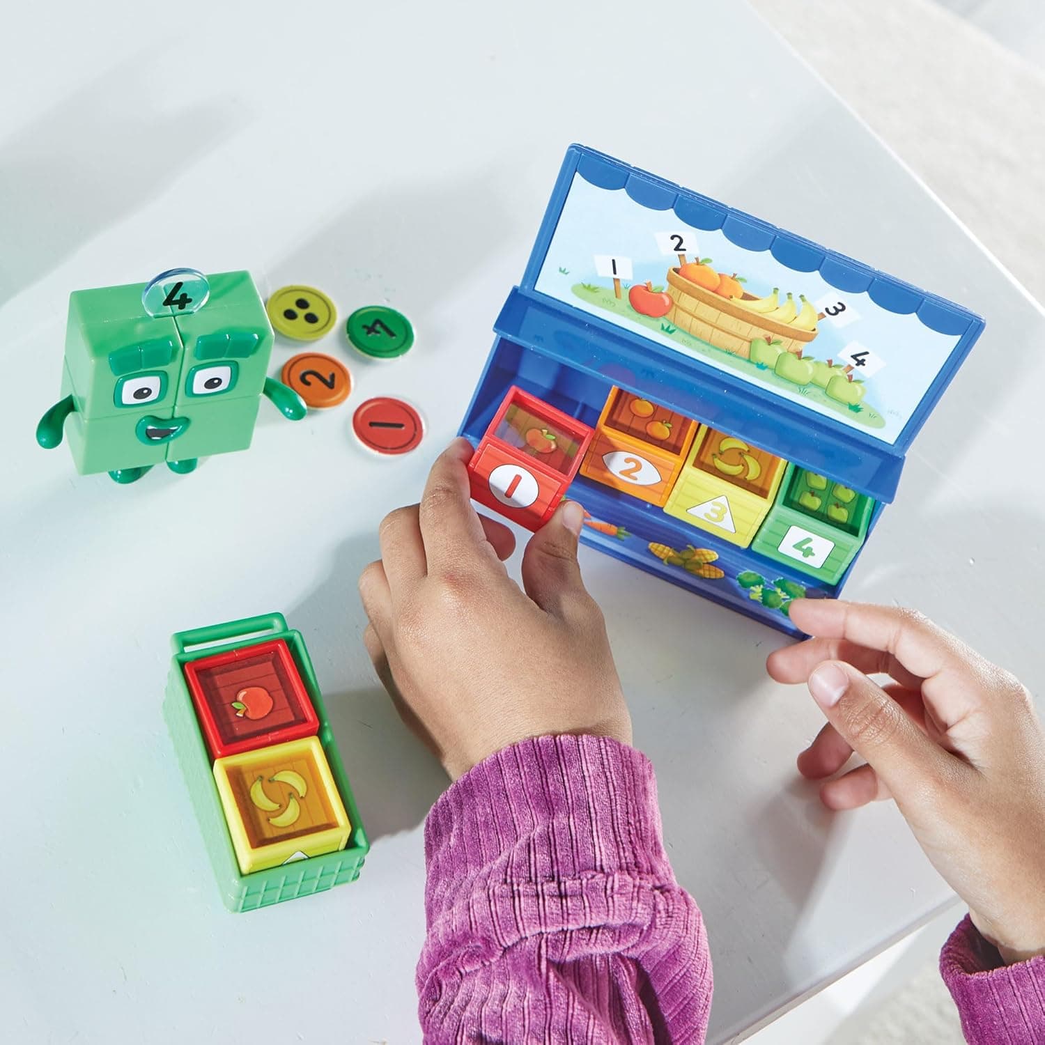 Numberblocks Add It Up Mini Market, Juego de tienda de comestibles miniatura 4