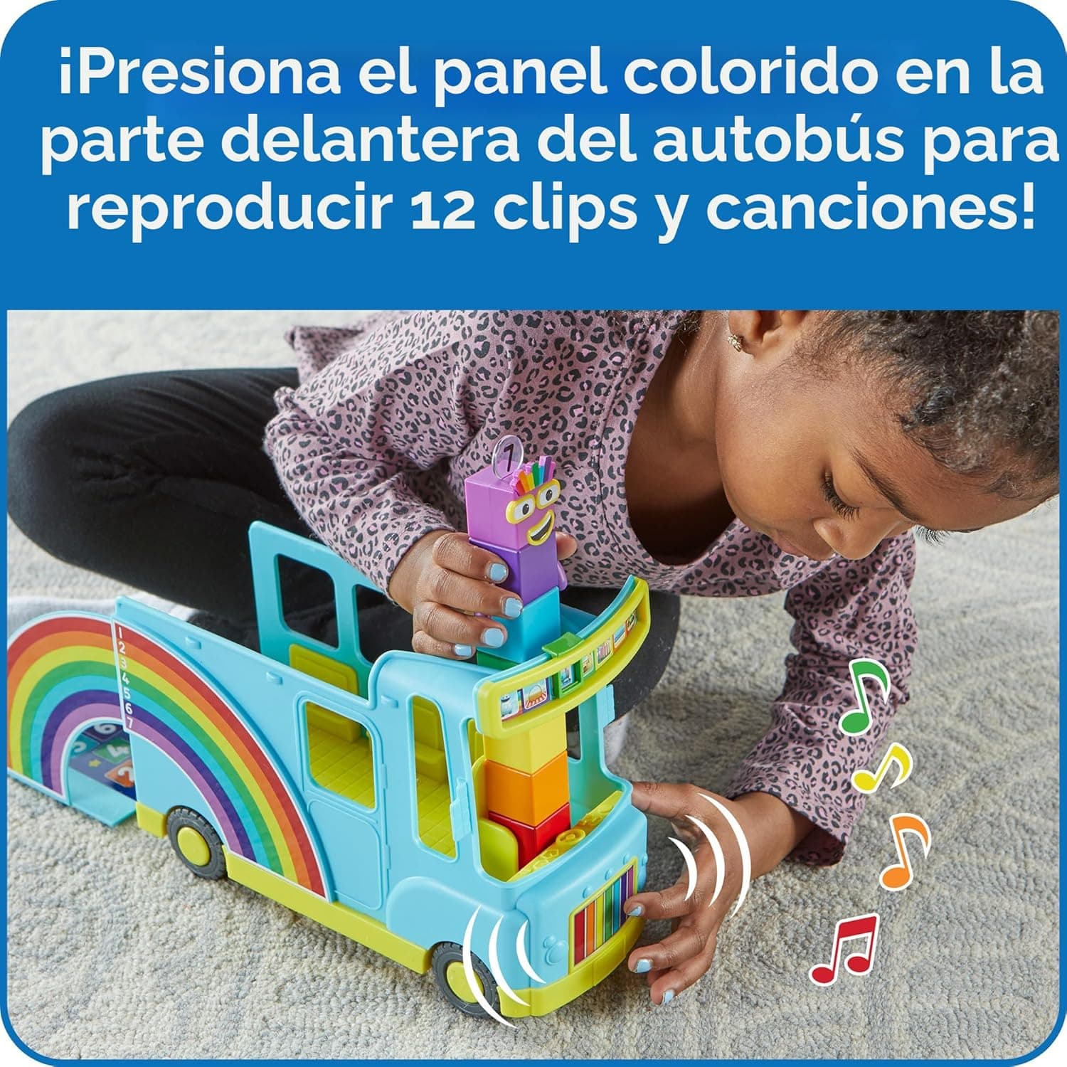 Numberblocks Bus Arcoiris Número 7 miniatura 2