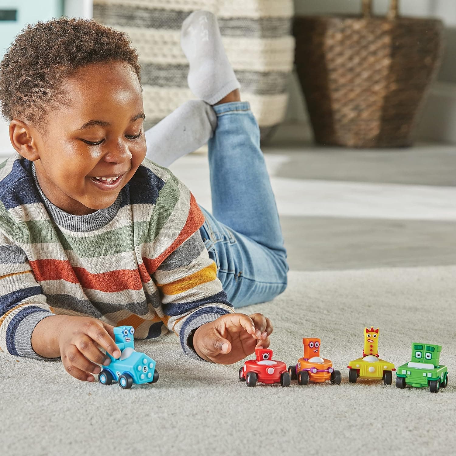 Numberblocks Mini vehículos, juguetes de autos de carreras miniatura 4
