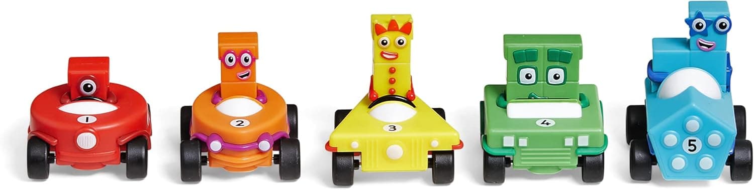 Numberblocks Mini vehículos, juguetes de autos de carreras miniatura 5