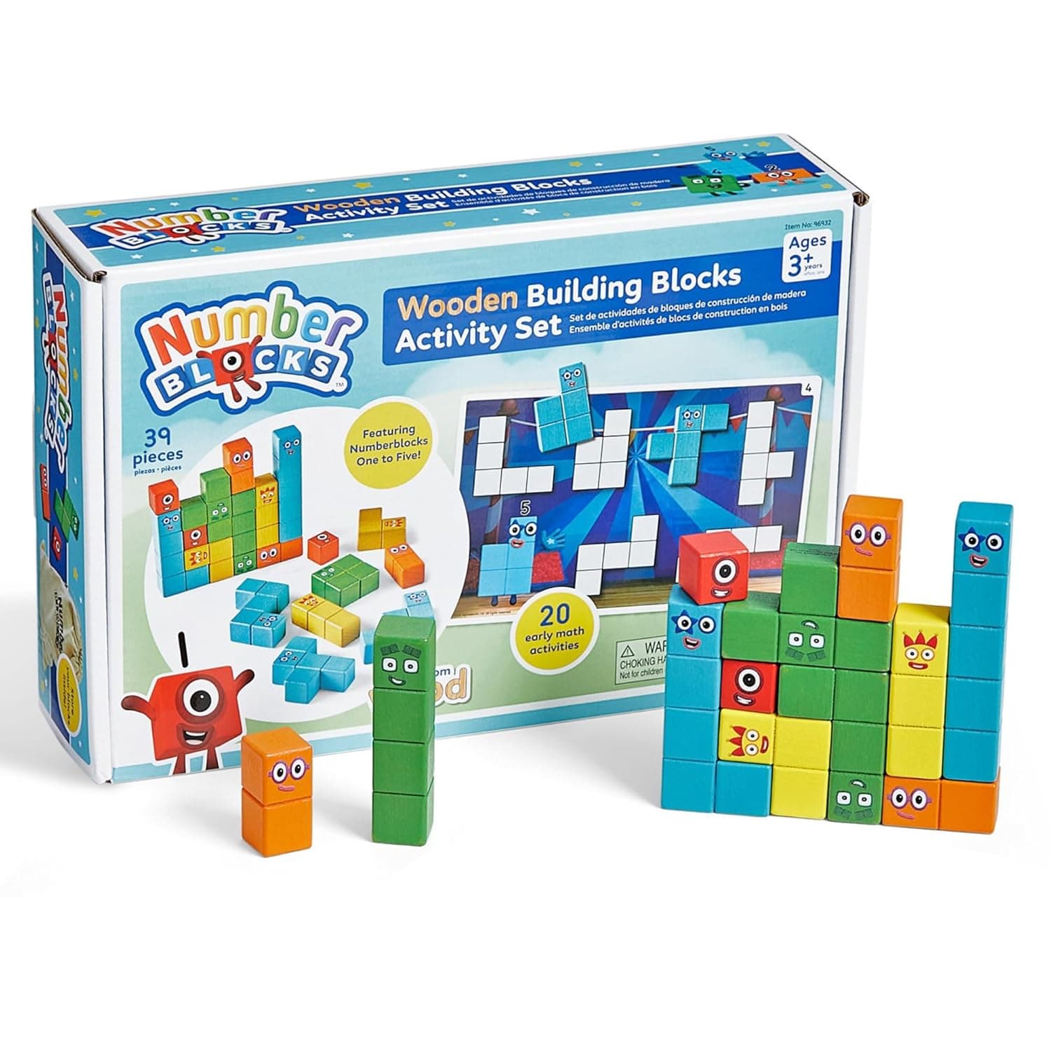 Numberblocks - Juego de actividades de bloques de construcción de madera