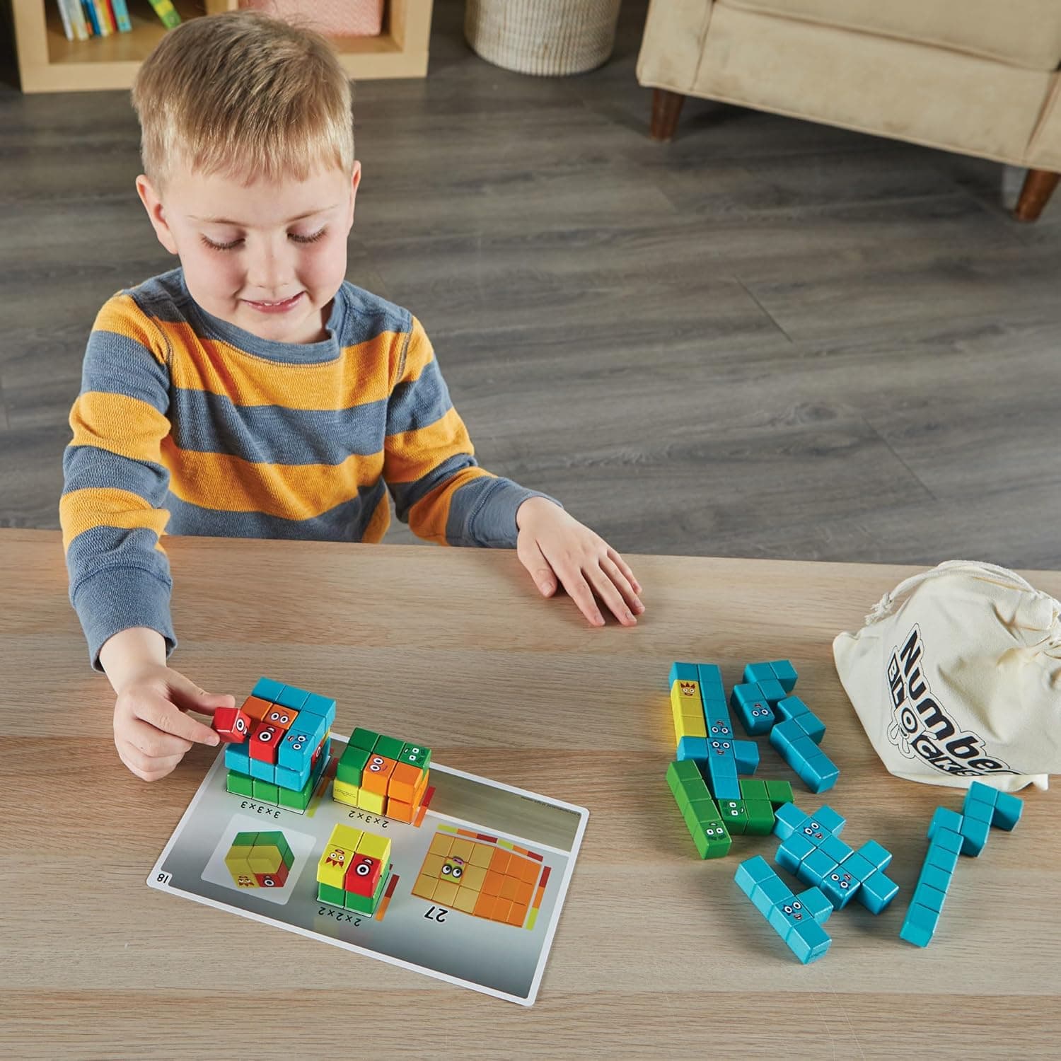 Numberblocks - Juego de actividades de bloques de construcción de madera miniatura 4