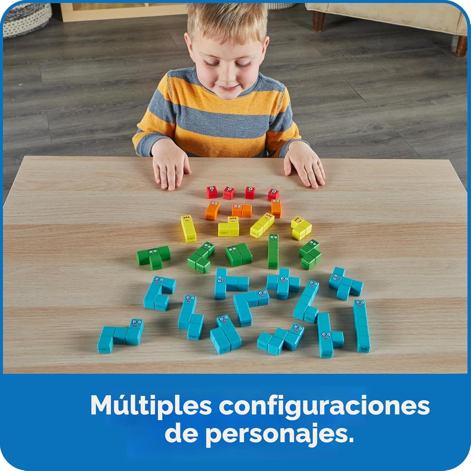 Numberblocks - Juego de actividades de bloques de construcción de madera miniatura 3
