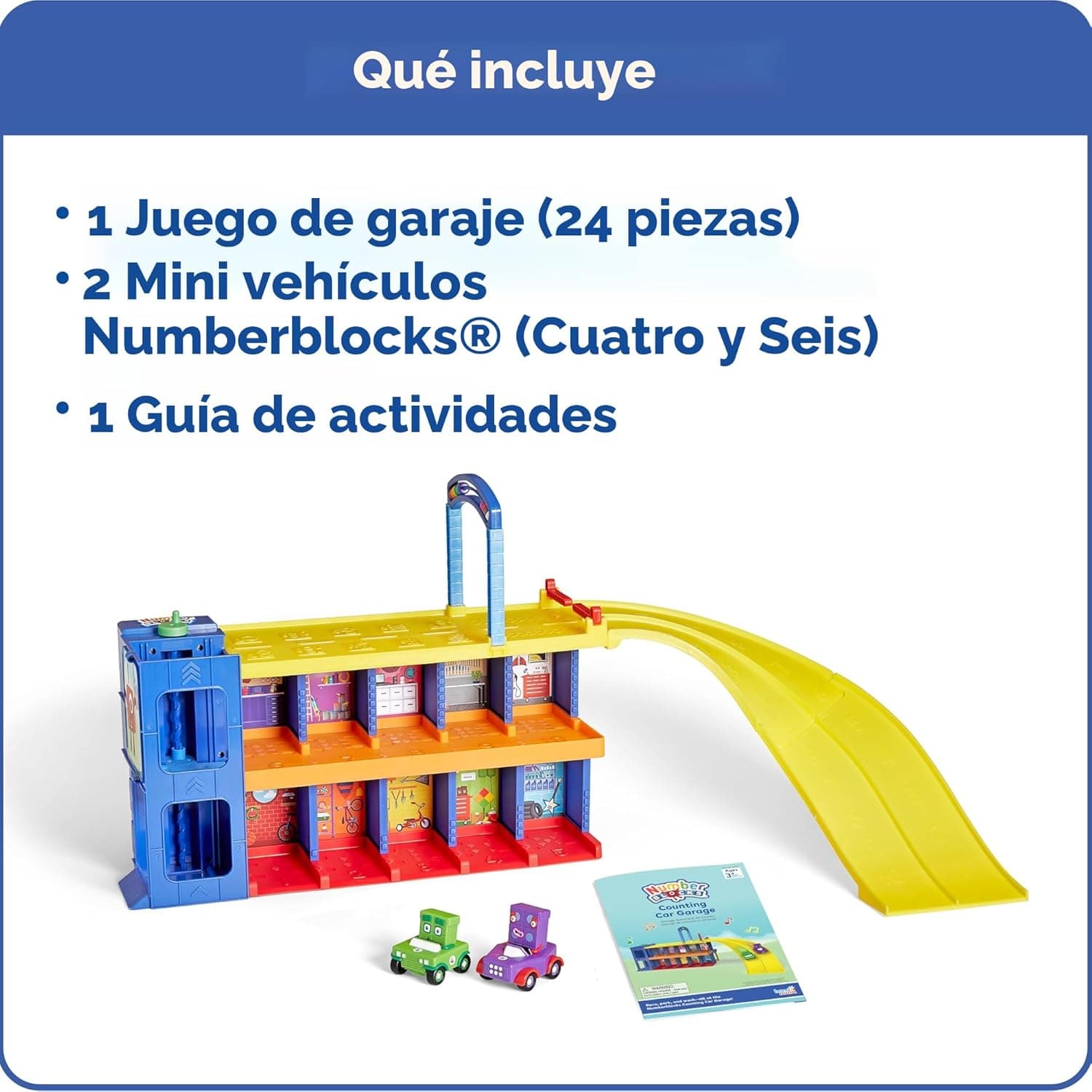 Numberblocks - garaje para autos, pista de autos de carreras miniatura 5