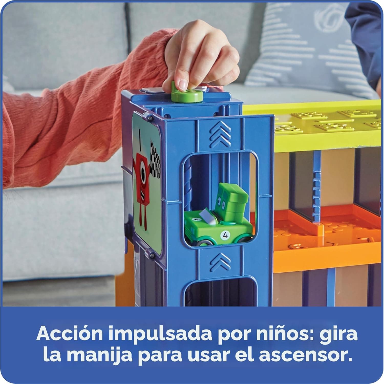 Numberblocks - garaje para autos, pista de autos de carreras miniatura 4