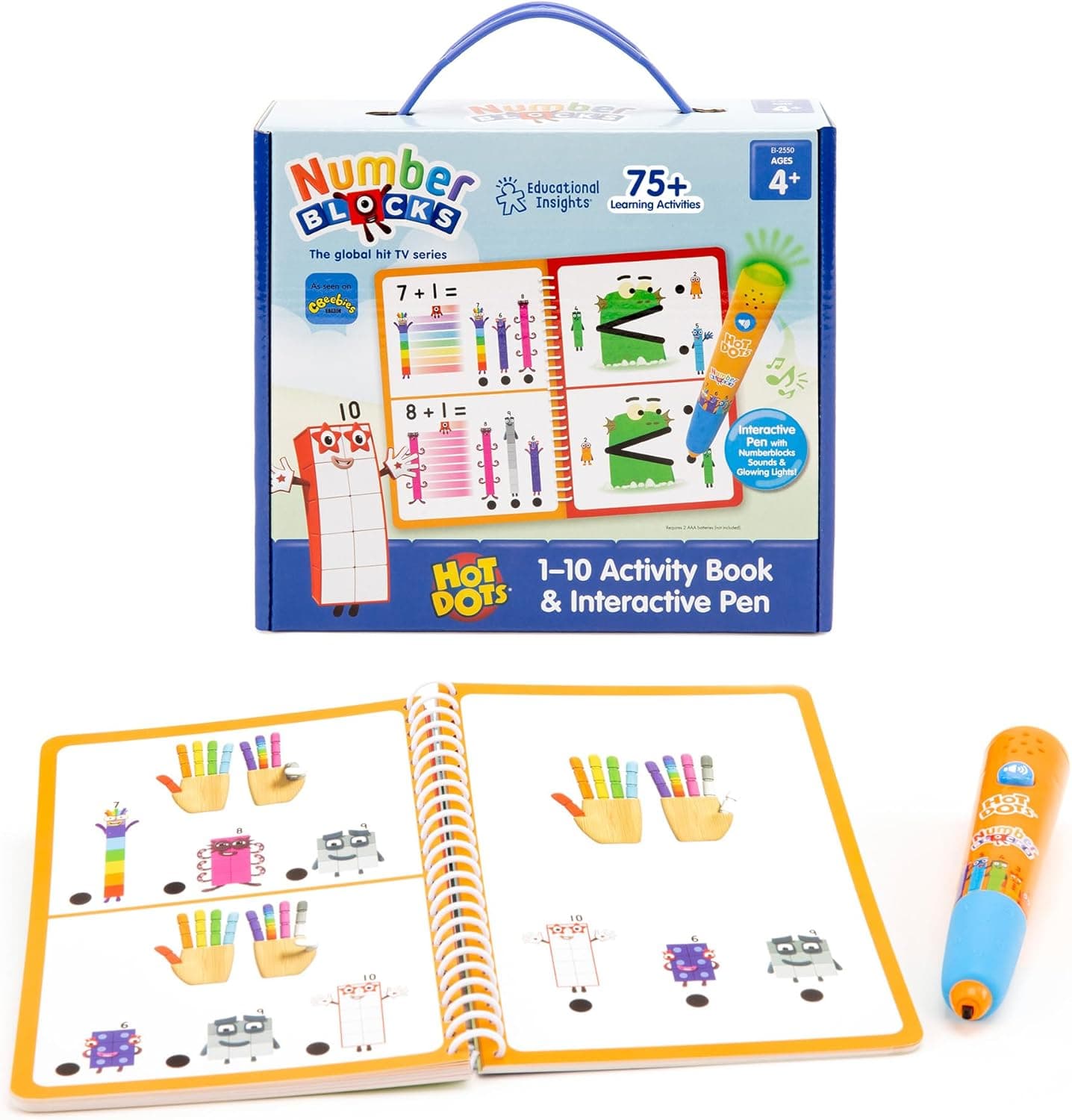 Numberblocks - Libro de trabajo números del 1 al 10 con bolígrafo interactivo