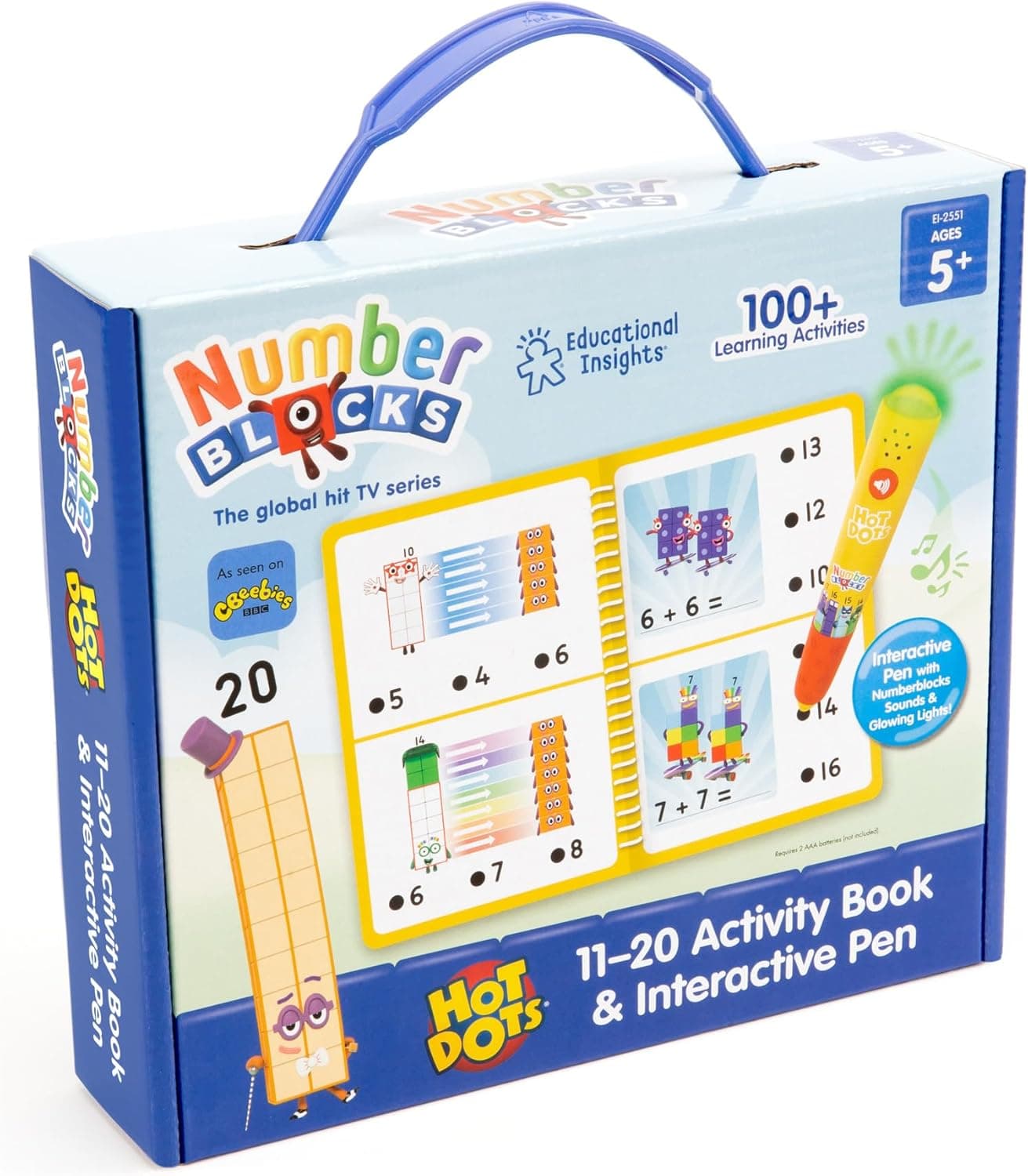 Numberblocks - Libro de trabajo números del 11 al 20 con bolígrafo interactivo miniatura 5