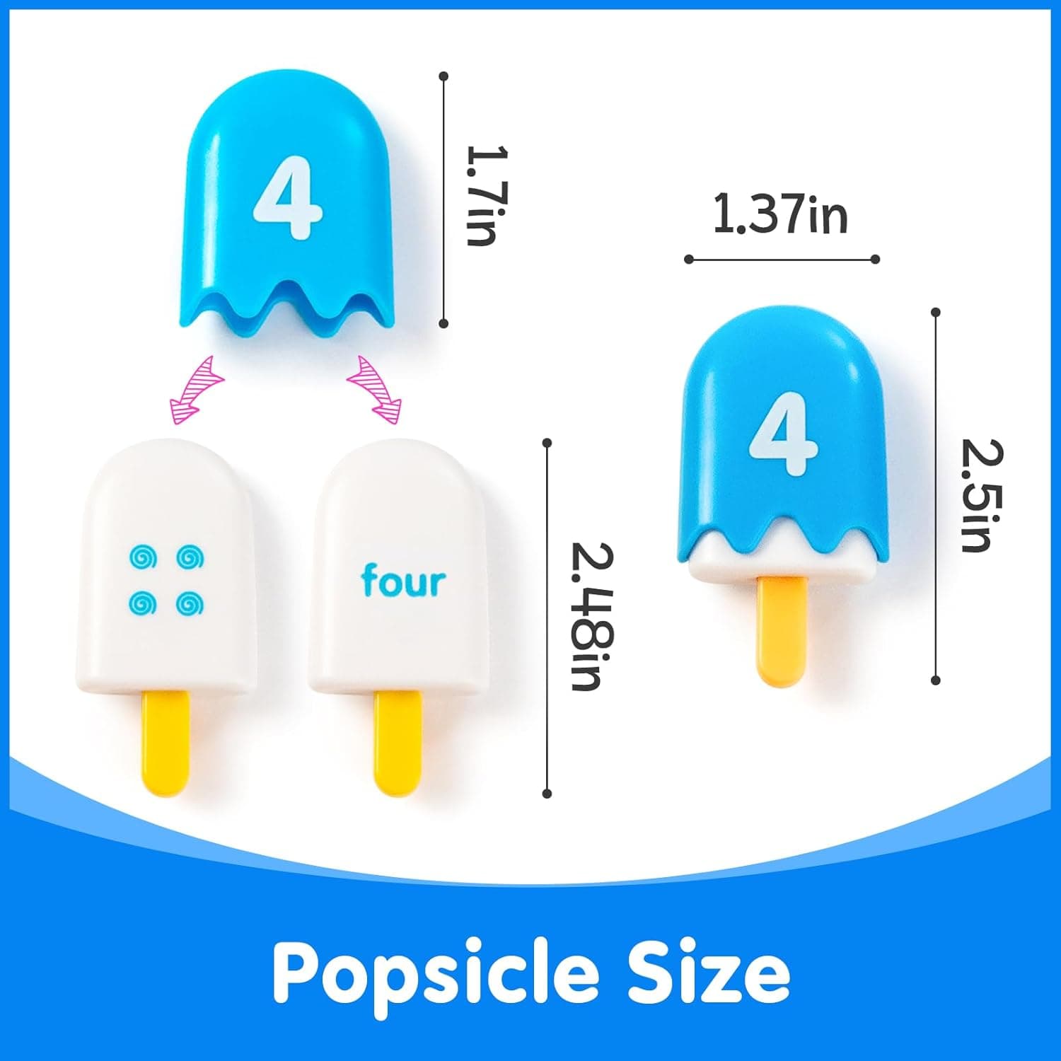 Mini Number Pops 1-10 – Divertidos juguetes de emparejamiento miniatura 2