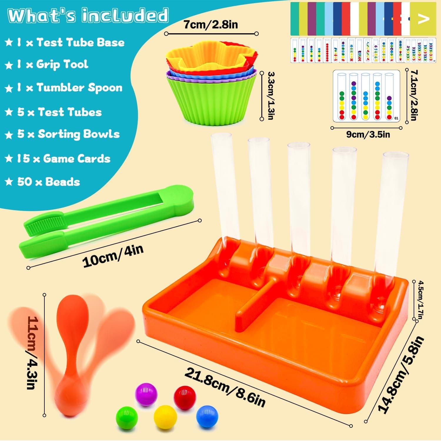 Juego de juguetes para contar y clasificar colores, habilidades motoras finas miniatura 5