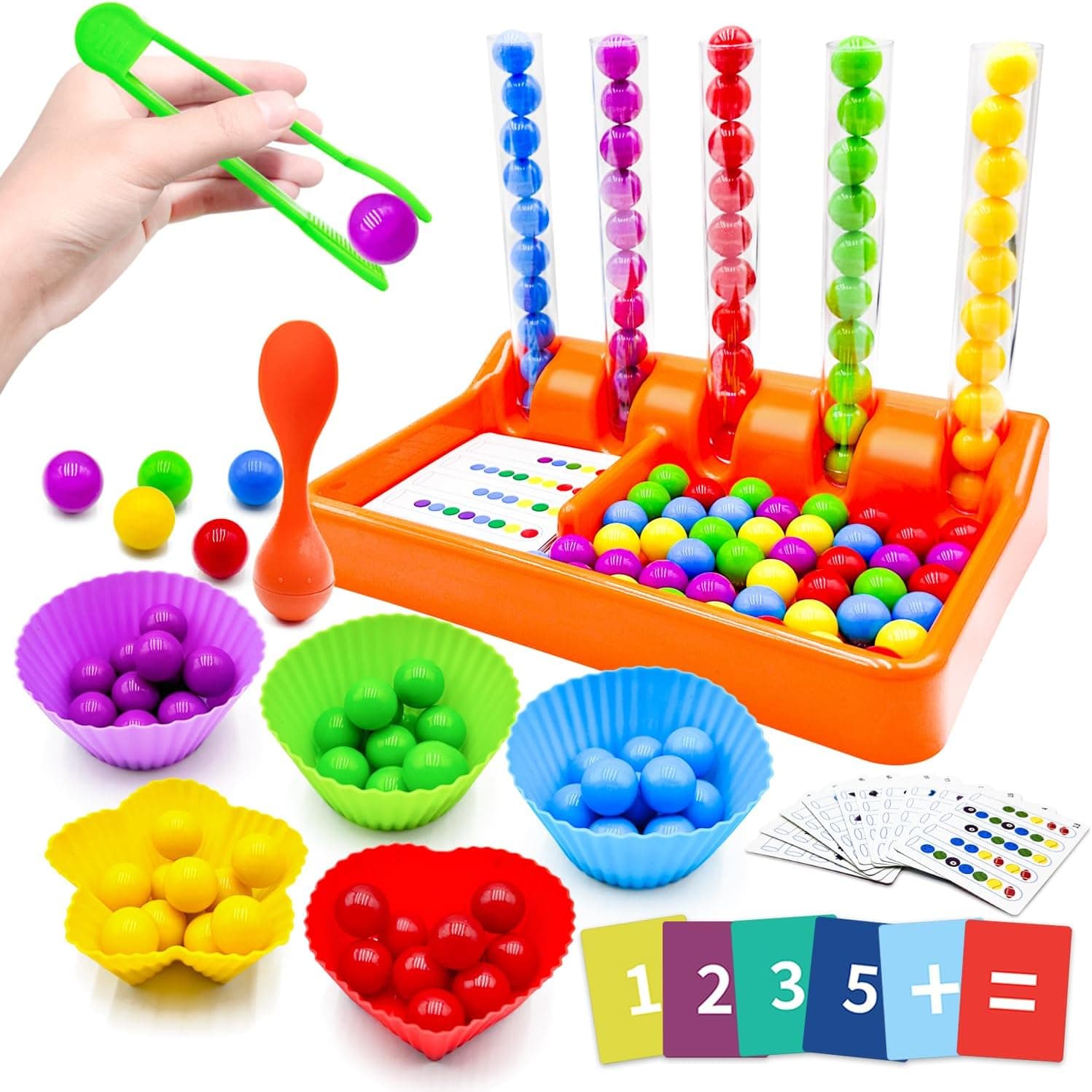 Juego de juguetes para contar y clasificar colores, habilidades motoras finas