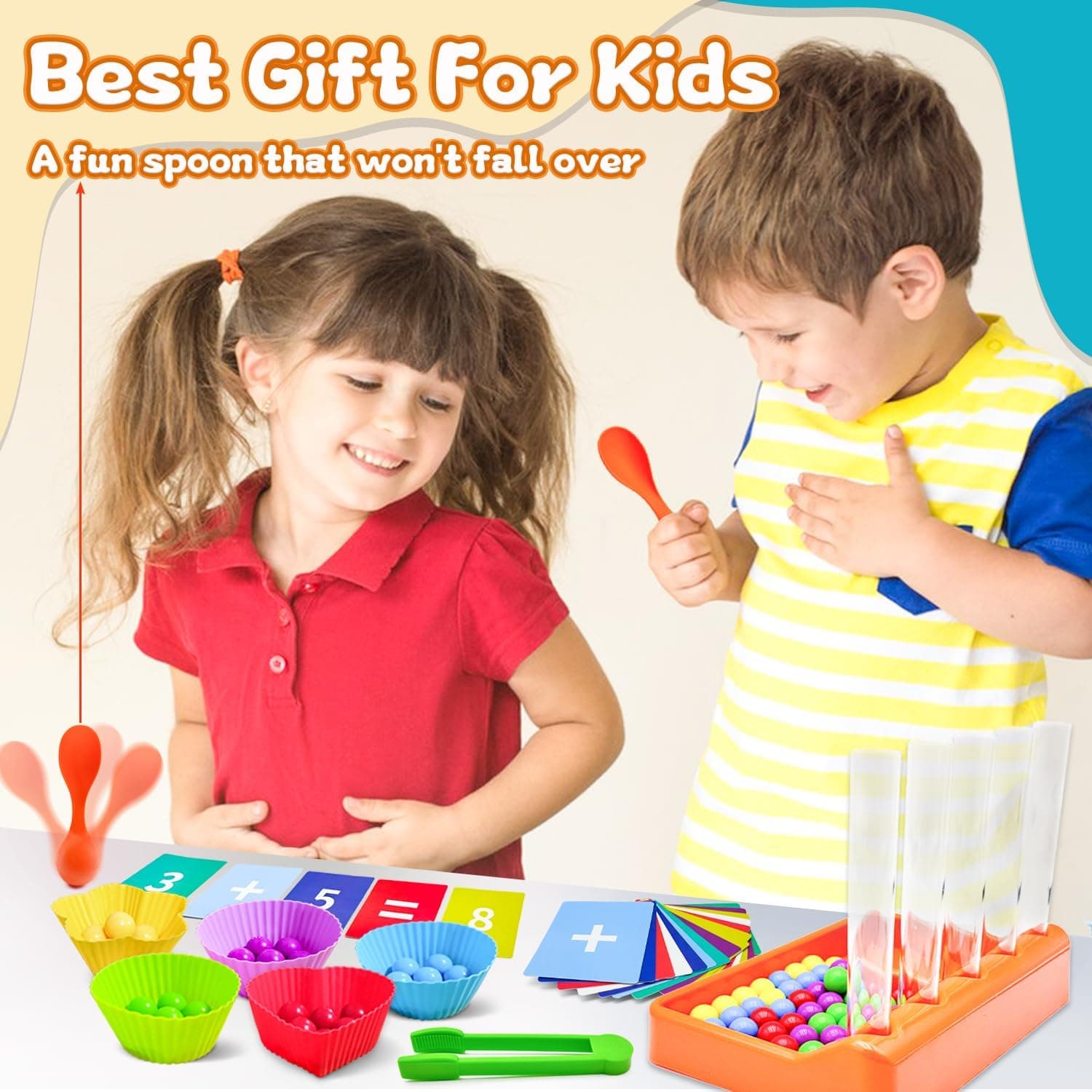 Juego de juguetes para contar y clasificar colores, habilidades motoras finas miniatura 2