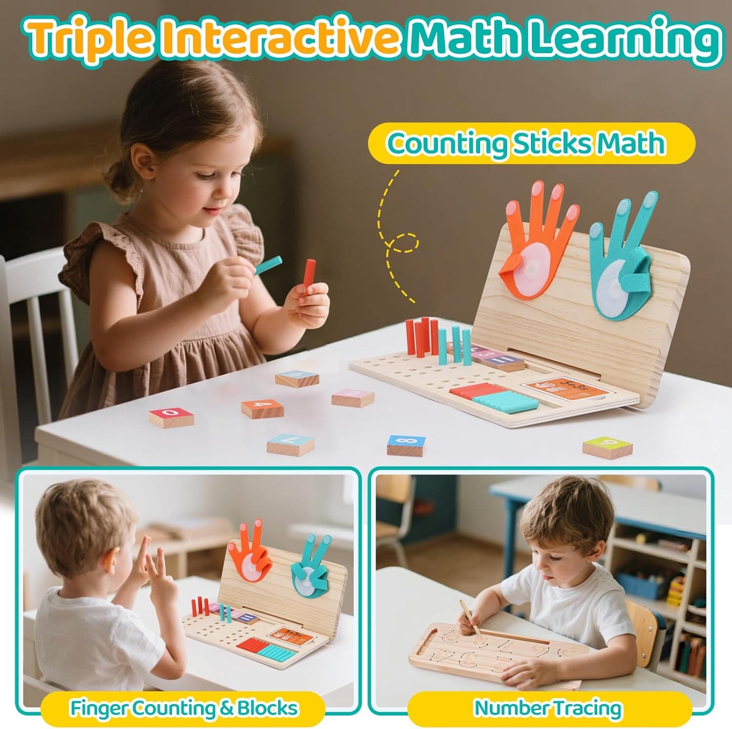 Montessori - Juguete de aprendizaje de matemáticas miniatura 2
